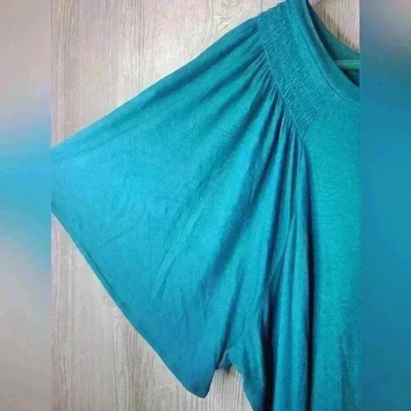 Maurices Blue short sleev blouse. Size 1X. - Picture 2 of 4